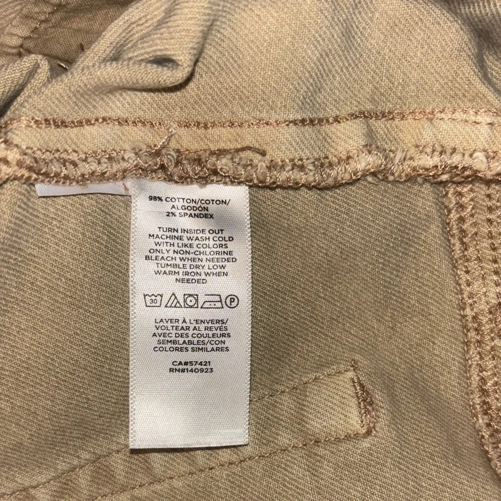 LOFT Beige High Waist Wide Leg Crop Jeans SZ 26x24